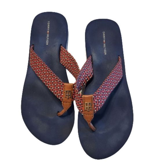 Tommy Hilfiger fabric thong sandals - Picture 1 of 7